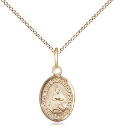 [9294GF/18GF] 14kt Gold Filled Marie Magdalen Postel Pendant on a 18 inch Gold Filled Light Curb chain