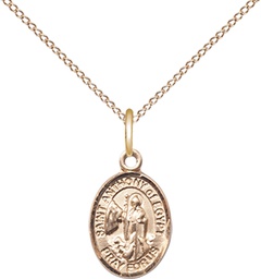 [9317GF/18GF] 14kt Gold Filled Saint Anthony of Egypt Pendant on a 18 inch Gold Filled Light Curb chain