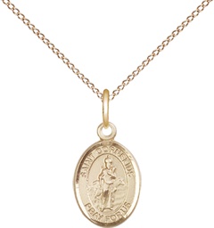[9325GF/18GF] 14kt Gold Filled Saint Cornelius Pendant on a 18 inch Gold Filled Light Curb chain