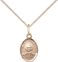 [9362GF/18GF] 14kt Gold Filled Saint Josemaria Escriva Pendant on a 18 inch Gold Filled Light Curb chain