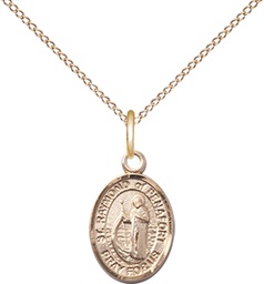 [9385GF/18GF] 14kt Gold Filled Saint Raymond of Penafort Pendant on a 18 inch Gold Filled Light Curb chain