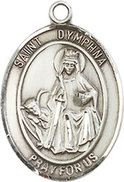 [8032SSY] Sterling Silver Saint Dymphna Medal - With Box
