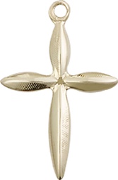 [0018YKT] 14kt Gold Cross Medal