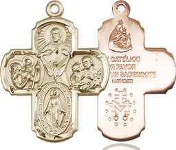 [0040SPKT] 14kt Gold 4-Way Medal