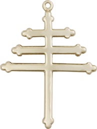 [0064KT] 14kt Gold Maronite Cross Medal