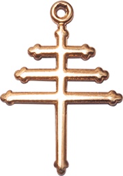 [0074KT] 14kt Gold Maronite Cross Medal