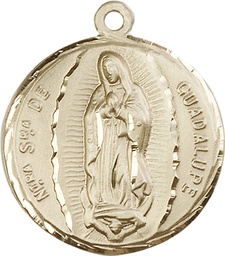 [5429KT] 14kt Gold Our Lady of Guadalupe Medal