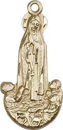 [5931KT] 14kt Gold Our Lady of Fatima Medal