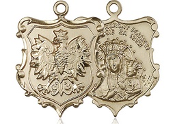 [6094KT] 14kt Gold Our Lady of Czestochowa Medal