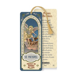[HI-B8-330] St. Michael Laminated Bookmark