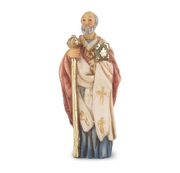 [HI-1735-508] 4" Cold Cast Resin Hand Painted Statue of St Nicholas