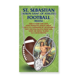 [HI-650-6042] St. Sebastian Football Medal &amp; Card