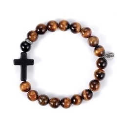 [RO-222645] 8&quot; Men'S Cross Brac-Tiger Eye