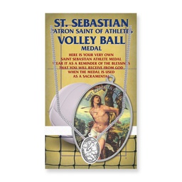 [HI-650-8055] St. Sebastian Womens Volley Ball Medal &amp; Card