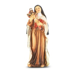 [HI-1735-340] 4" Cold Cast Resin Hand Painted Statue of St. Therese