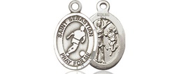 [9164SS] Sterling Silver Saint Sebastian Soccer Medal