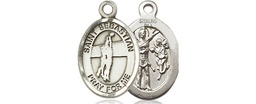[9186SS] Sterling Silver Saint Sebastian Volleyball Medal