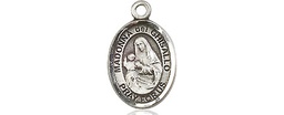 [9203SS] Sterling Silver Saint Madonna Del Ghisallo Medal