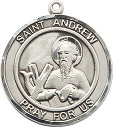 [8000RDSS] Sterling Silver Saint Andrew the Apostle Medal