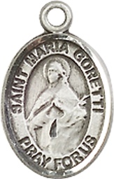 [9208SS] Sterling Silver Saint Maria Goretti Medal
