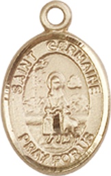 [9211GF] 14kt Gold Filled Saint Germaine Cousin Medal