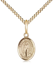 [9216GF/18G] 14kt Gold Filled Saint Barnabas Pendant on a 18 inch Gold Plate Light Curb chain