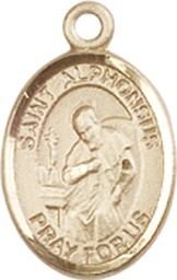 [9221GF] 14kt Gold Filled Saint Alphonsus Medal
