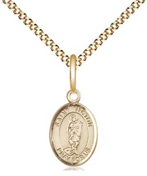 [9223GF/18G] 14kt Gold Filled Saint Victor of Marseilles Pendant on a 18 inch Gold Plate Light Curb chain