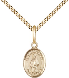 [9230GF/18G] 14kt Gold Filled Our Lady of Hope Pendant on a 18 inch Gold Plate Light Curb chain