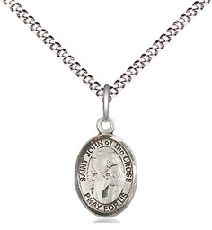 [9231SS/18S] Sterling Silver Saint John of the Cross Pendant on a 18 inch Light Rhodium Light Curb chain