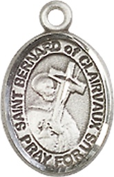 [9233SS] Sterling Silver Saint Bernard of Clairvaux Medal