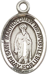 [9238SS] Sterling Silver Saint Bartholomew the Apostle Medal