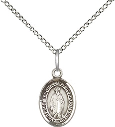 [9238SS/18SS] Sterling Silver Saint Bartholomew the Apostle Pendant on a 18 inch Sterling Silver Light Curb chain