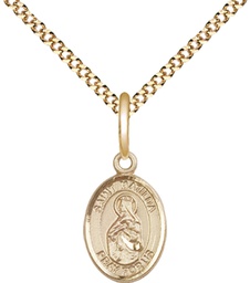 [9239GF/18G] 14kt Gold Filled Saint Matilda Pendant on a 18 inch Gold Plate Light Curb chain