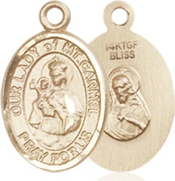 [9243GF] 14kt Gold Filled Our Lady of Mount Carmel Medal