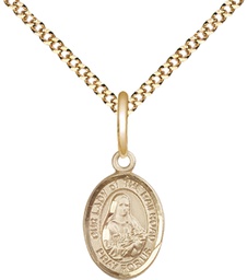 [9247GF/18G] 14kt Gold Filled Our Lady of the Railroad Pendant on a 18 inch Gold Plate Light Curb chain