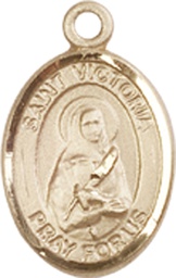 [9253GF] 14kt Gold Filled Saint Victoria Medal