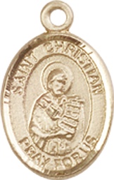 [9257GF] 14kt Gold Filled Saint Christian Demosthenes Medal