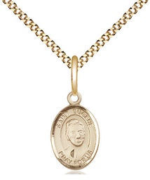 [9266GF/18G] 14kt Gold Filled Saint Eugene de Mazenod Pendant on a 18 inch Gold Plate Light Curb chain