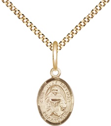 [9267GF/18G] 14kt Gold Filled Saint Julia Billiart Pendant on a 18 inch Gold Plate Light Curb chain