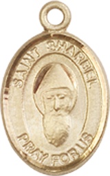 [9271GF] 14kt Gold Filled Saint Sharbel Medal