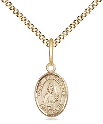 [9273GF/18G] 14kt Gold Filled Saint Wenceslaus Pendant on a 18 inch Gold Plate Light Curb chain