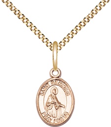[9274GF/18G] 14kt Gold Filled Saint Remigius of Reims Pendant on a 18 inch Gold Plate Light Curb chain