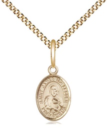 [9277GF/18G] 14kt Gold Filled Saint James the Lesser Pendant on a 18 inch Gold Plate Light Curb chain