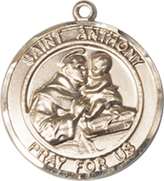 [8004RDGF] 14kt Gold Filled Saint Anthony Medal