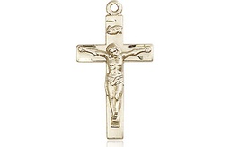 [0001GFY] 14kt Gold Filled Crucifix Medal - With Box
