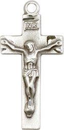 [0006SS] Sterling Silver Crucifix Medal