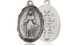 [0015MSSY] Sterling Silver Miraculous Medal - With Box
