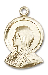 [0020GF] 14kt Gold Filled Madonna Medal