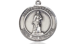[8006RDSPSS] Sterling Silver Santa Barbara Medal